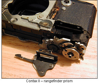 Rangefinder prism removed