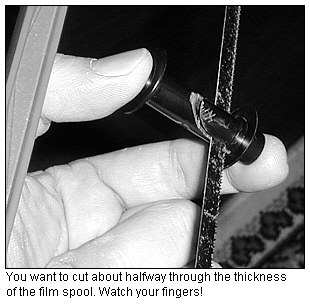 Cutting the spool ... another view